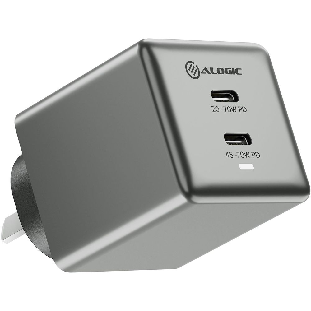 ALOGIC Rapid Power 70W Cube GaN Dual USB-C Charger