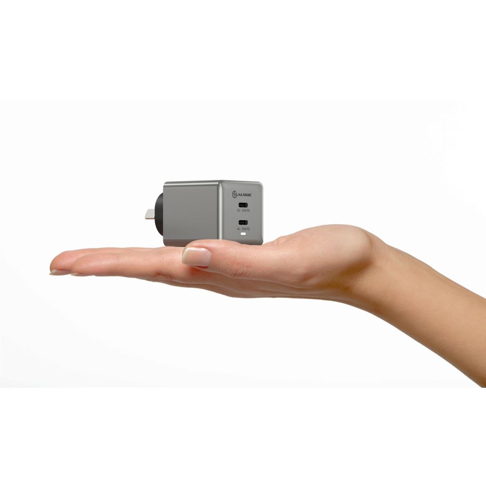 ALOGIC Rapid Power 70W Cube GaN Dual USB-C Charger