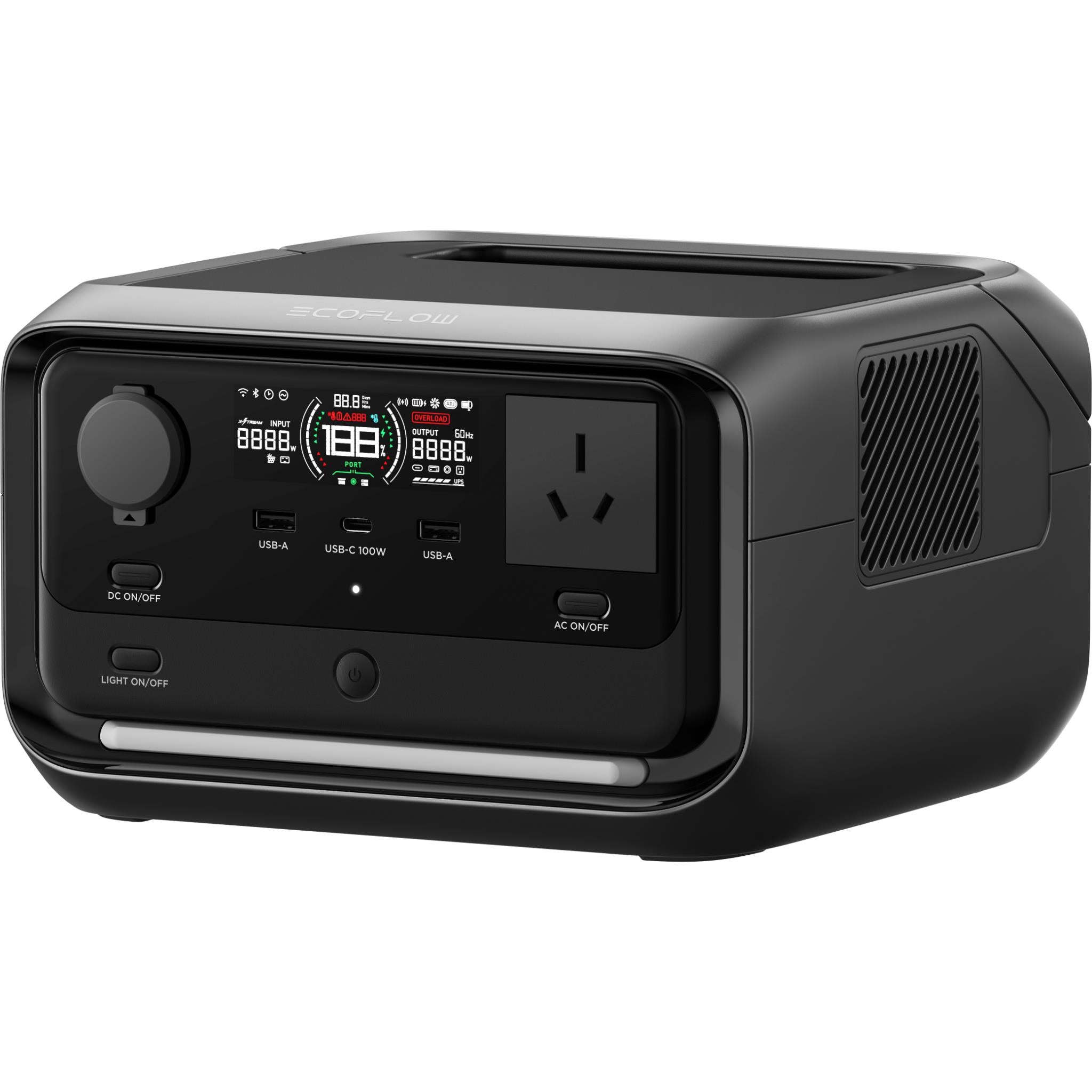 EcoFlow RIVER 3 Plus portable power station in black - Power Stations at Tech Supply Shed NZ