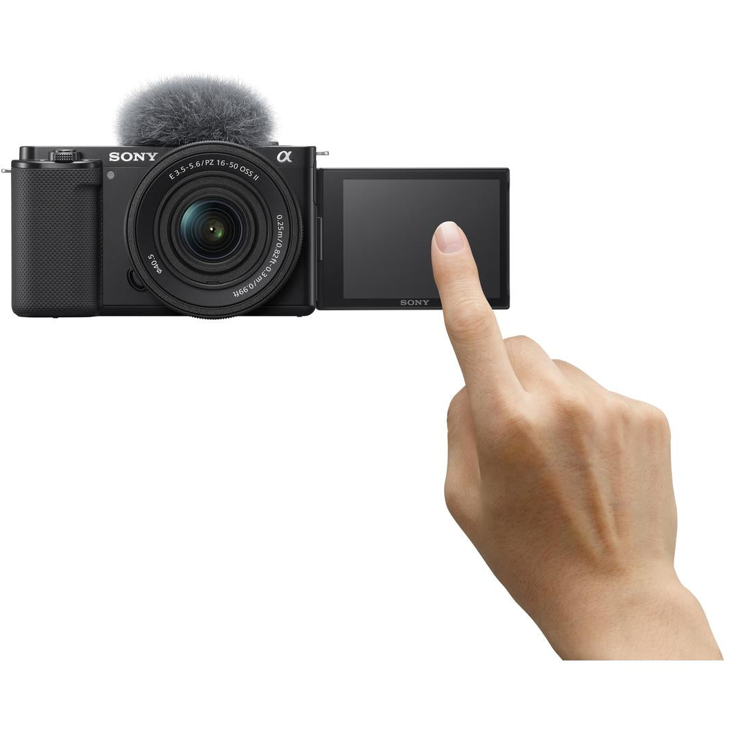 Sony ZV-E10 Mirrorless Vlog Camera with 16-50mm II Lens Kit (Black)