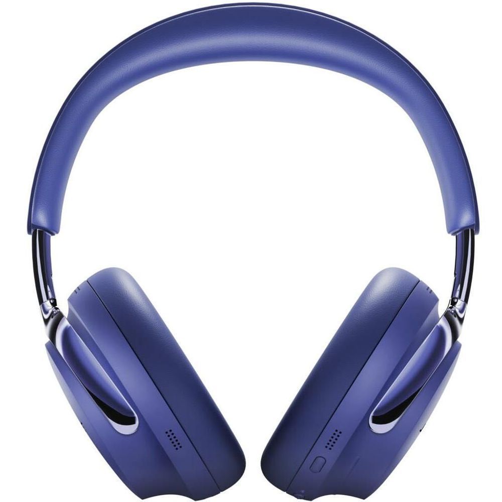 Midnight violet over-ear noise-cancelling headphones, front view