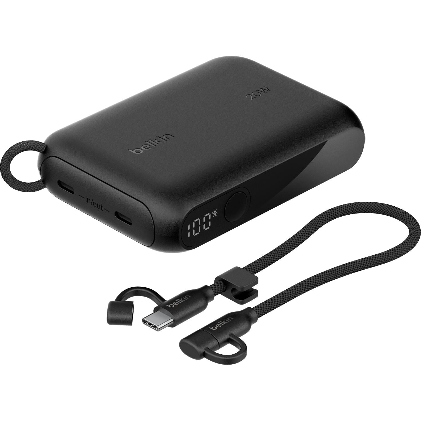 BELKIN BoostCharge Power Bank with Display [10K] (Black)