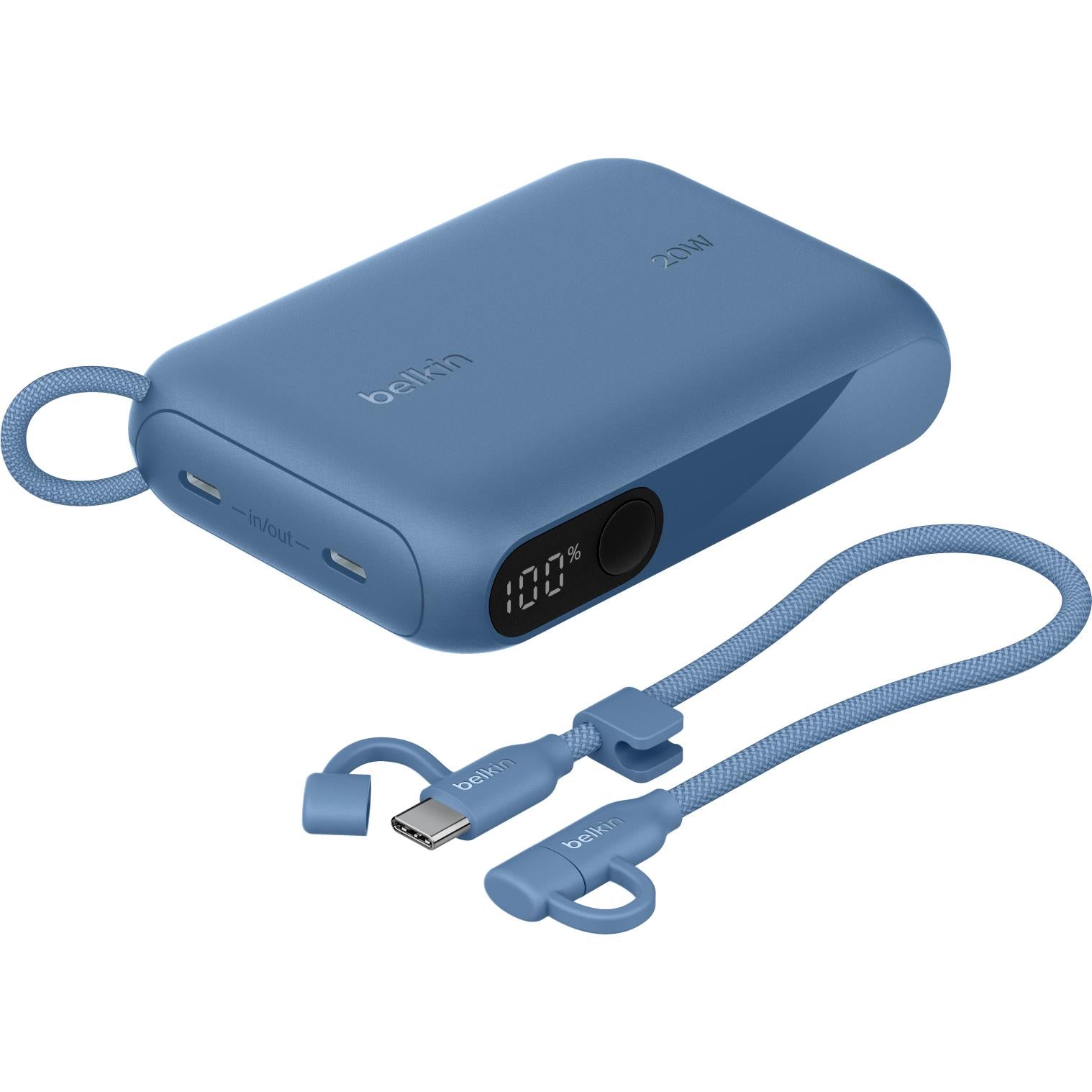 BELKIN BoostCharge Power Bank with Display [10K] (Blue)