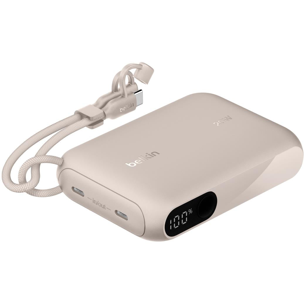 BELKIN BoostCharge Power Bank with Display [10K] (Sand)