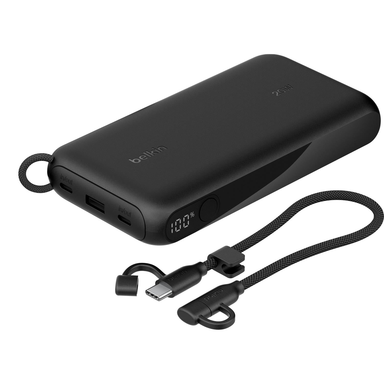 BELKIN BoostCharge Power Bank with Display [20K] (Black)