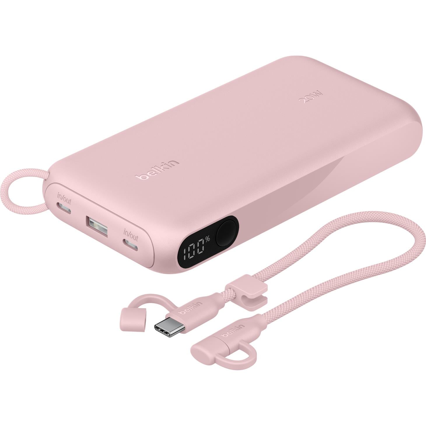 BELKIN BoostCharge Power Bank with Display [20K] (Pink)