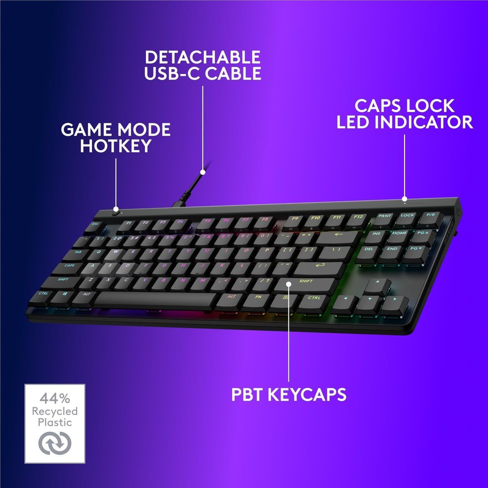 Logitech G G515 RAPID TKL Wired Gaming Keyboard (Black)