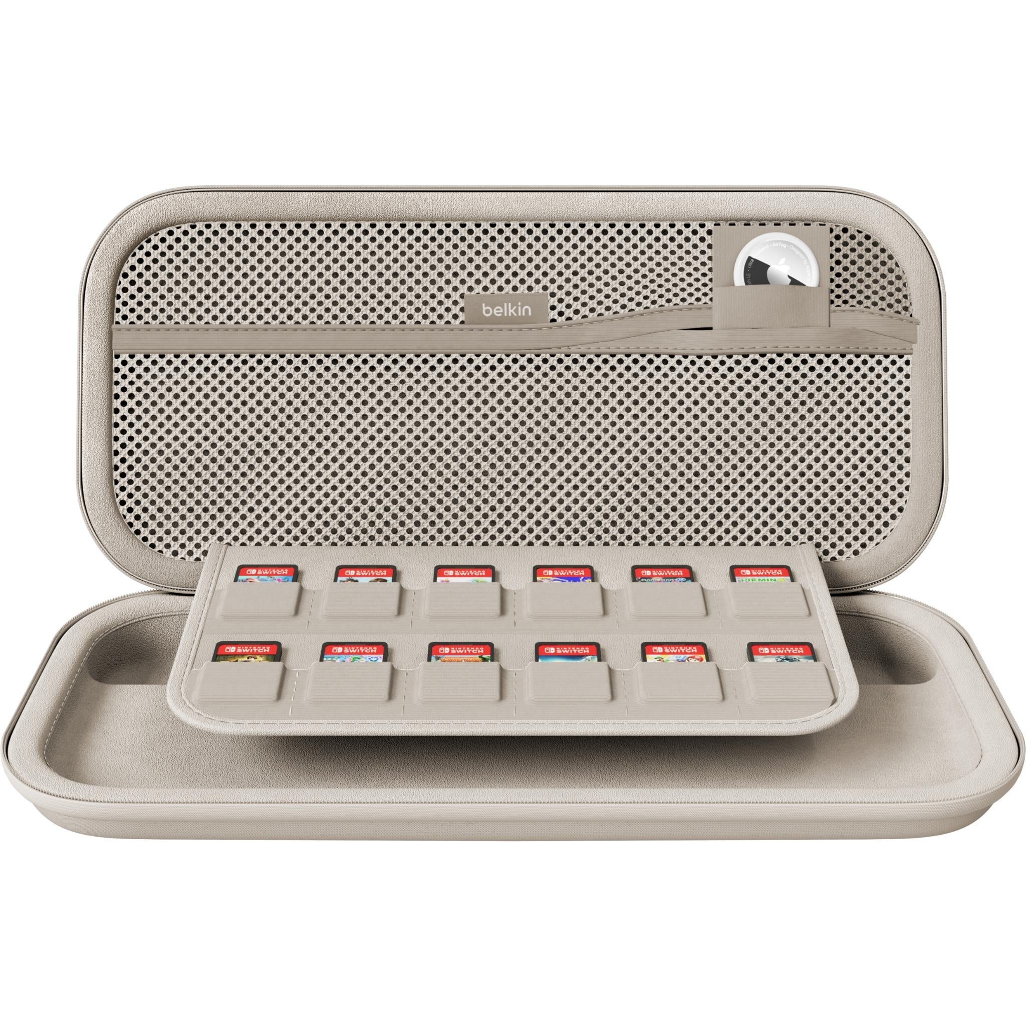 Belkin gaming travel case for Nintendo Switch 2 in sand beige, image 3 - Electronic Gaming Accessories at Tech Supply Shed NZ