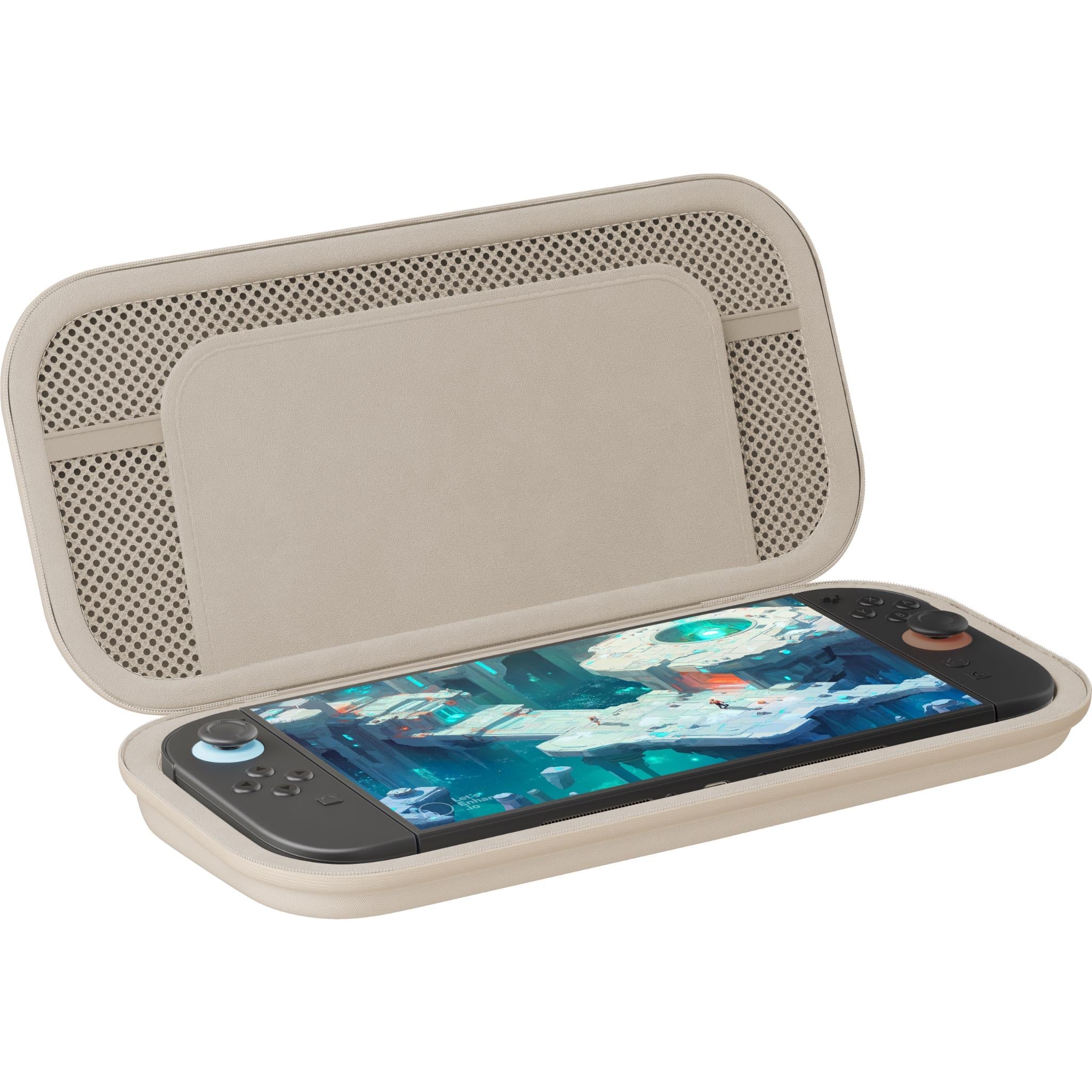 Belkin gaming travel case for Nintendo Switch 2 in sand beige, image 5 - Electronic Gaming Accessories at Tech Supply Shed NZ