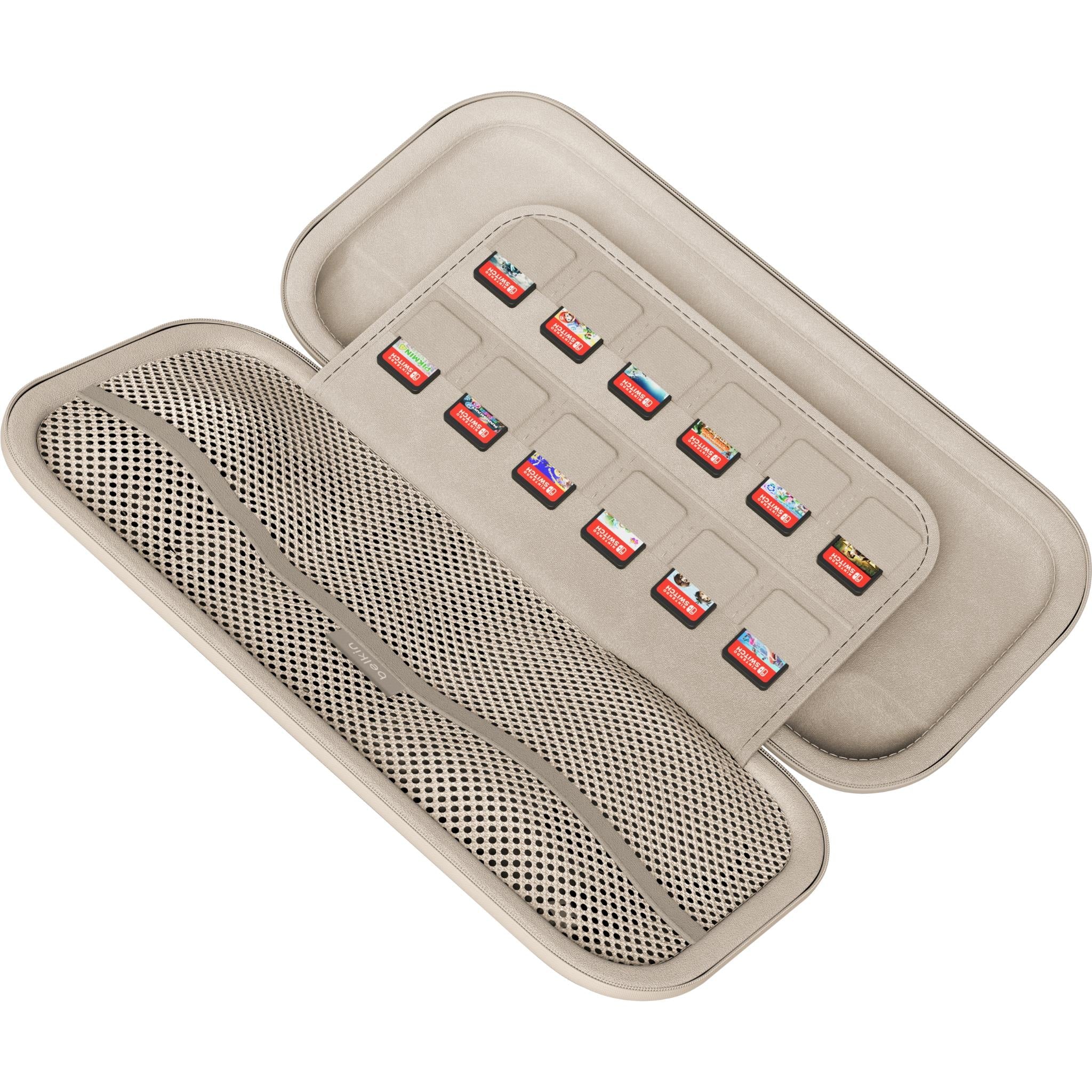 Belkin gaming travel case for Nintendo Switch 2 in sand beige, image 6 - Electronic Gaming Accessories at Tech Supply Shed NZ