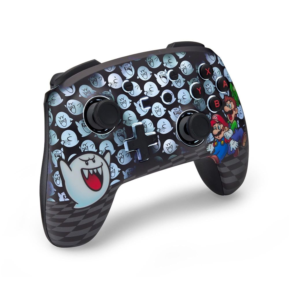 PowerA Enhanced Wireless Controller for Nintendo Switch with Ghost Lumectra (Mario Boo)