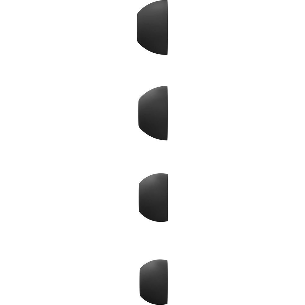 Set of dark silicone ear tips for wireless earbuds