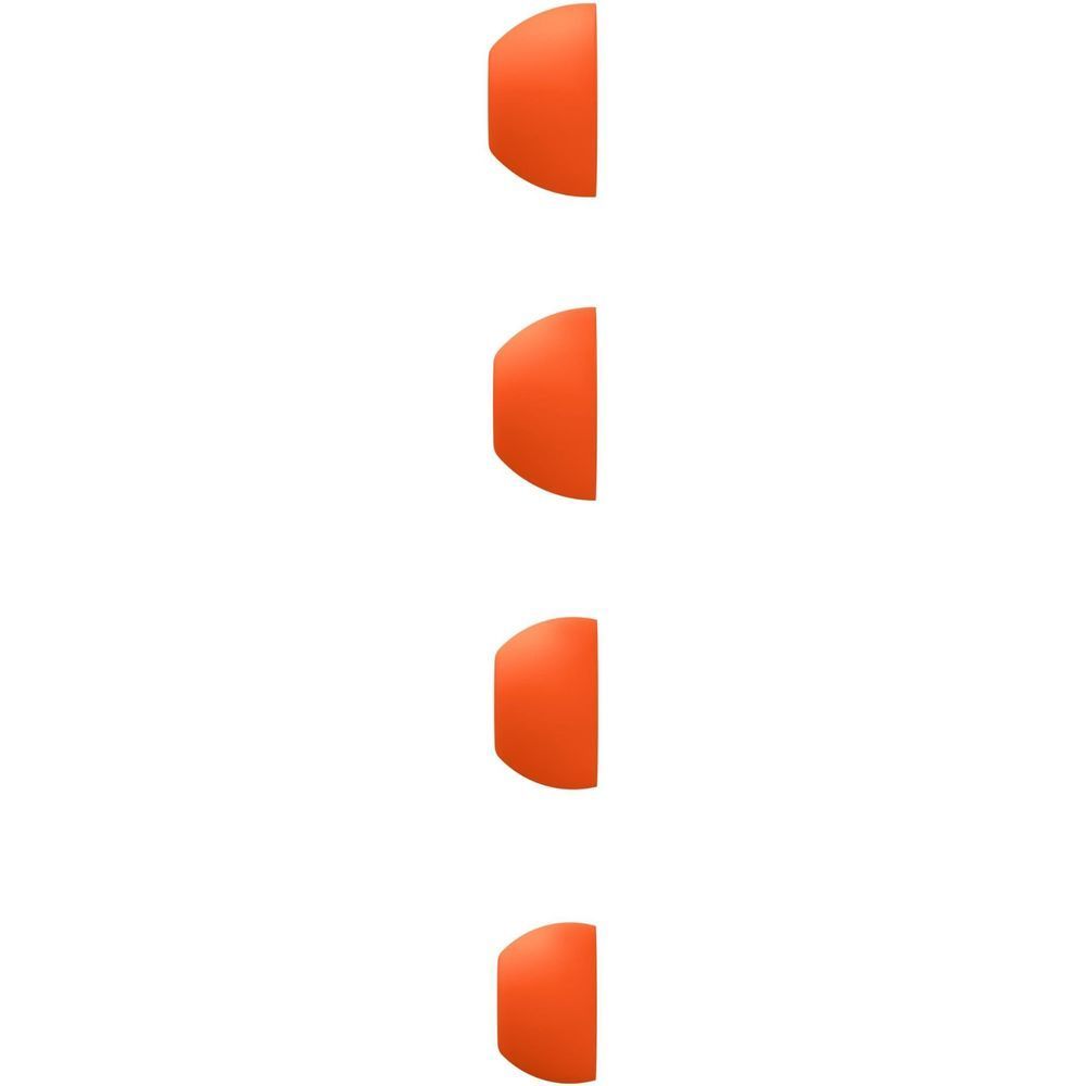 Beats Spark orange charging case shown from multiple angles