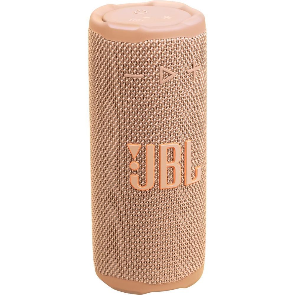 Portable JBL compact speaker front view with top controls and JBL logo
