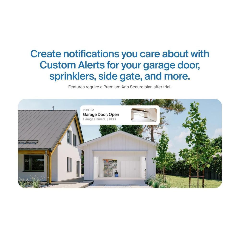 Custom alerts feature on Arlo Secure App for outdoor cameras and notifications