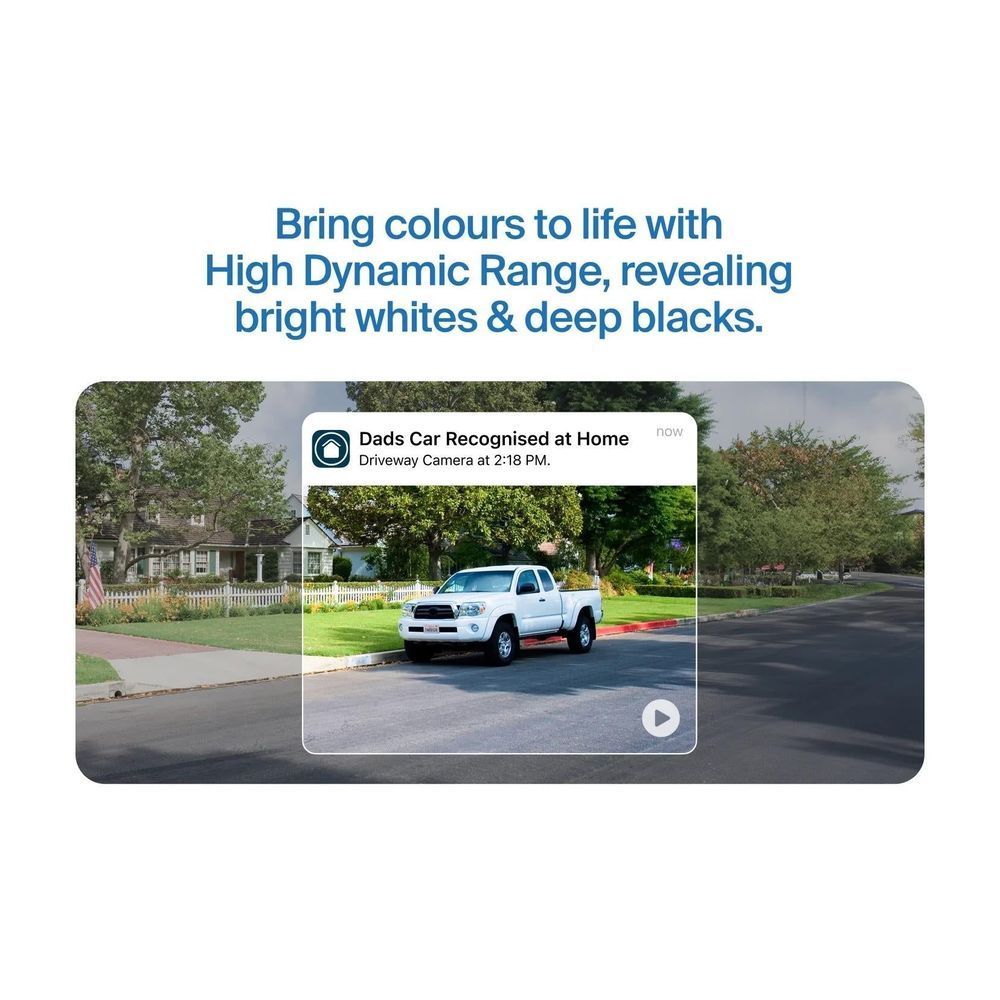 Arlo Secure app video screen showing a driveway scene with camera playback