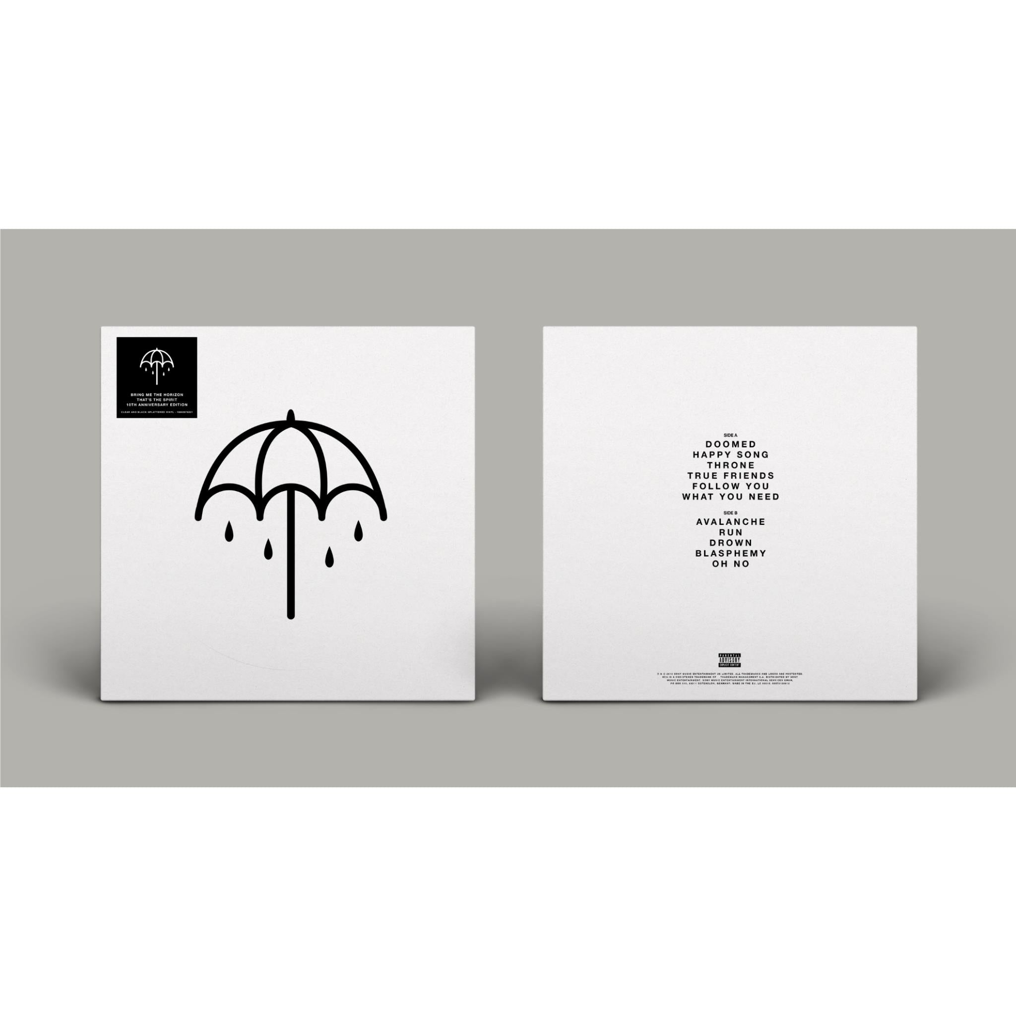 That's The Spirit (Clear and Black Splattered Vinyl) - By: Bring Me The Horizon