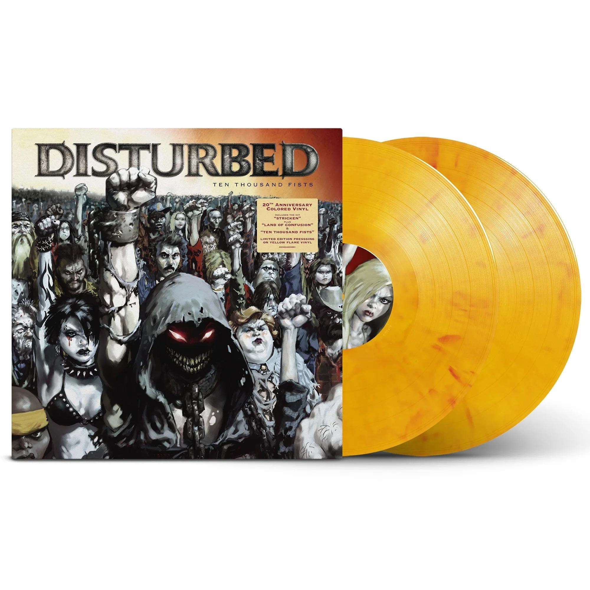 Ten Thousand Fists (20th Anniversary Yellow Flame Vinyl) - By: Disturbed