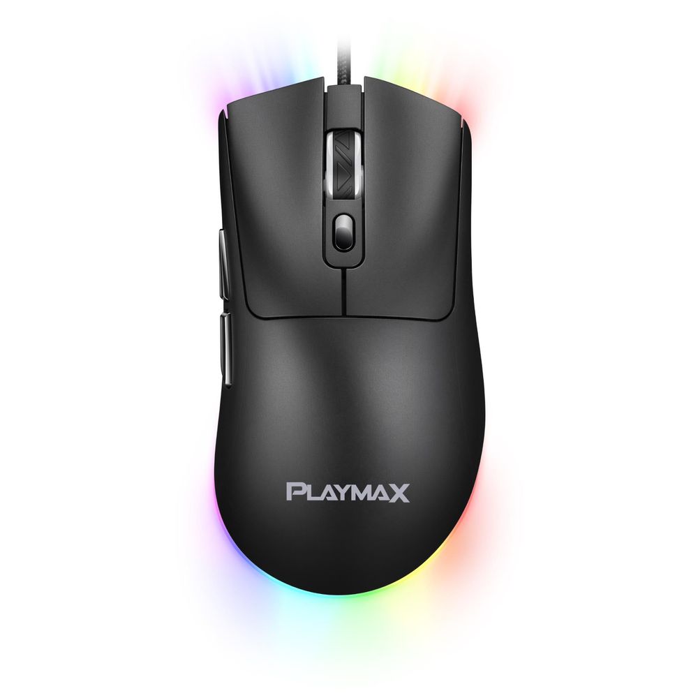 Playmax RGB Gaming Mouse and Mouse Mat Combo (Black)