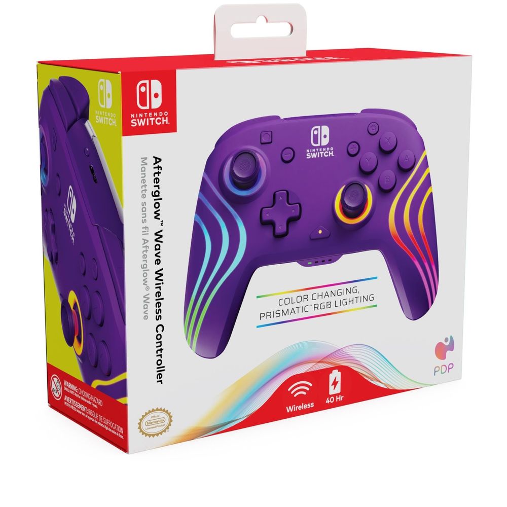 Afterglow Wave Wireless Controller for Nintendo Switch (Purple)