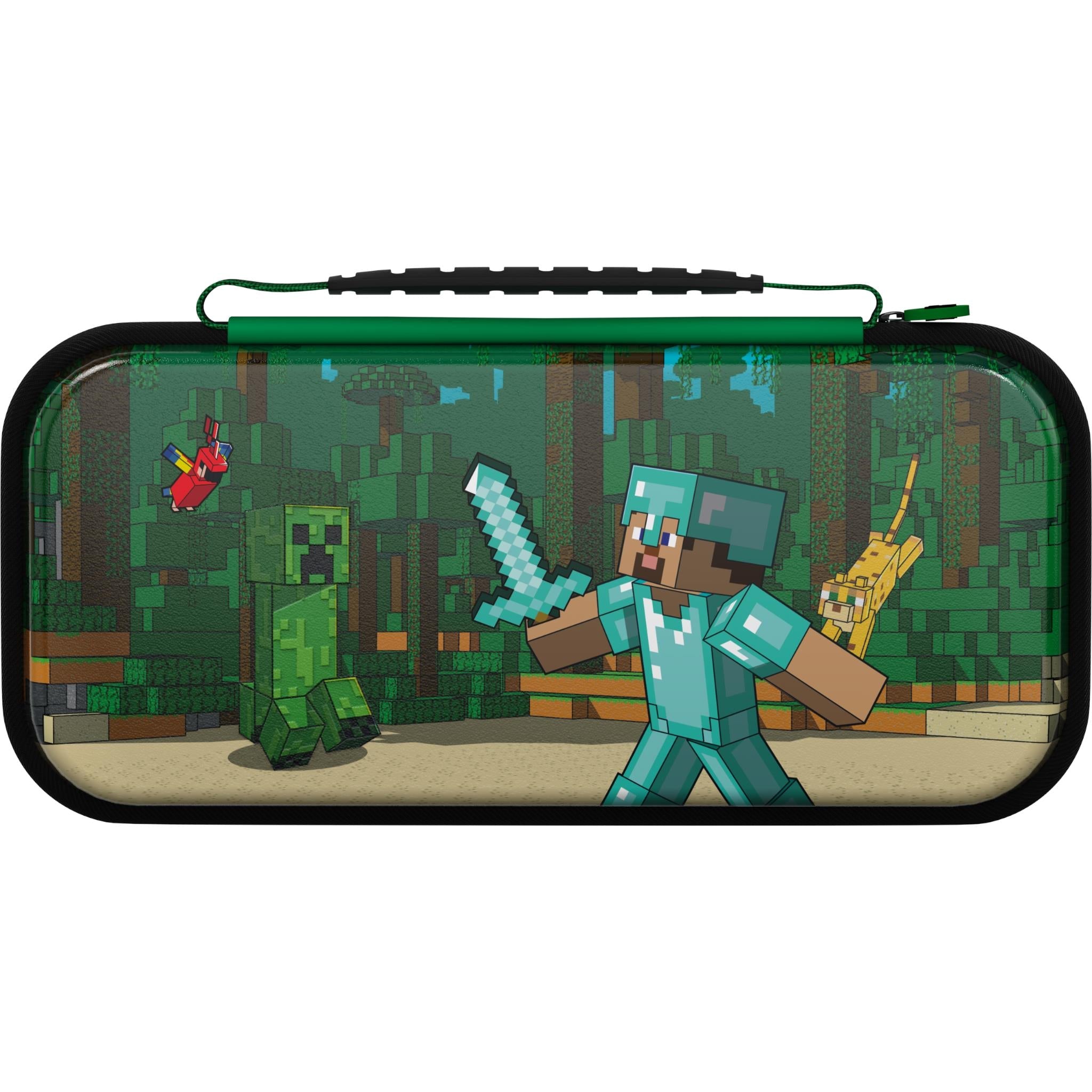 REALMz Travel Case Plus Glow for Nintendo Switch (Minecraft Forest Battle)