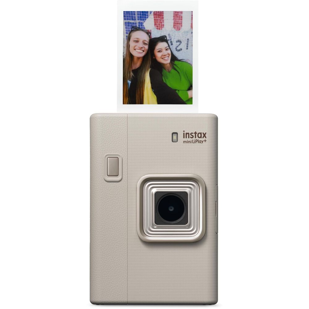 Fujifilm Instax Mini LiPlay+ Instant Camera and Smartphone Printer (Sand Beige)