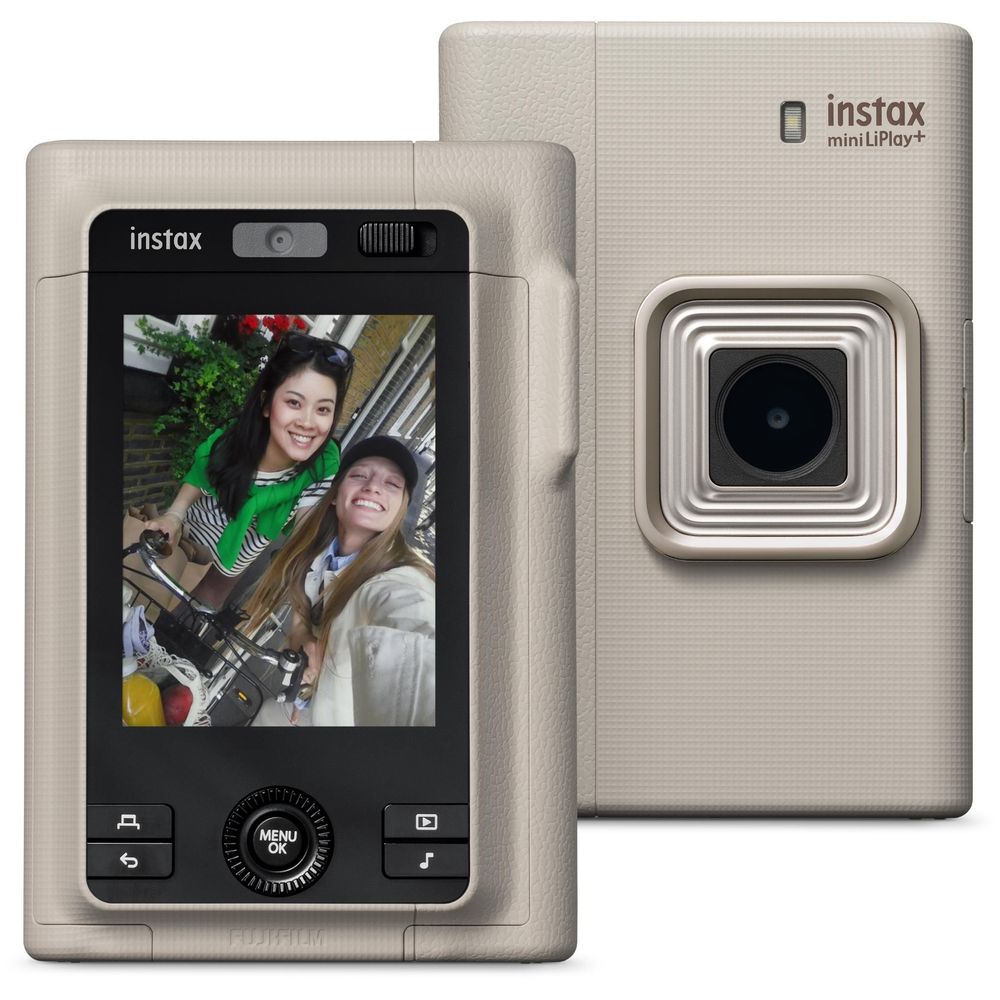 Fujifilm Instax Mini LiPlay+ Instant Camera and Smartphone Printer (Sand Beige)