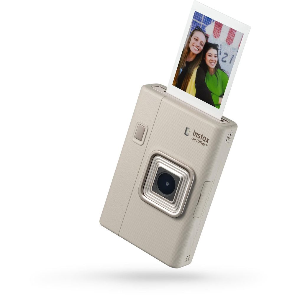 Fujifilm Instax Mini LiPlay+ Instant Camera and Smartphone Printer (Sand Beige)