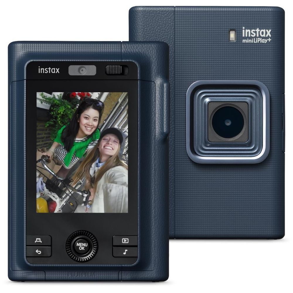 Fujifilm Instax Mini LiPlay+ Instant Camera and Smartphone Printer (Midnight Blue)