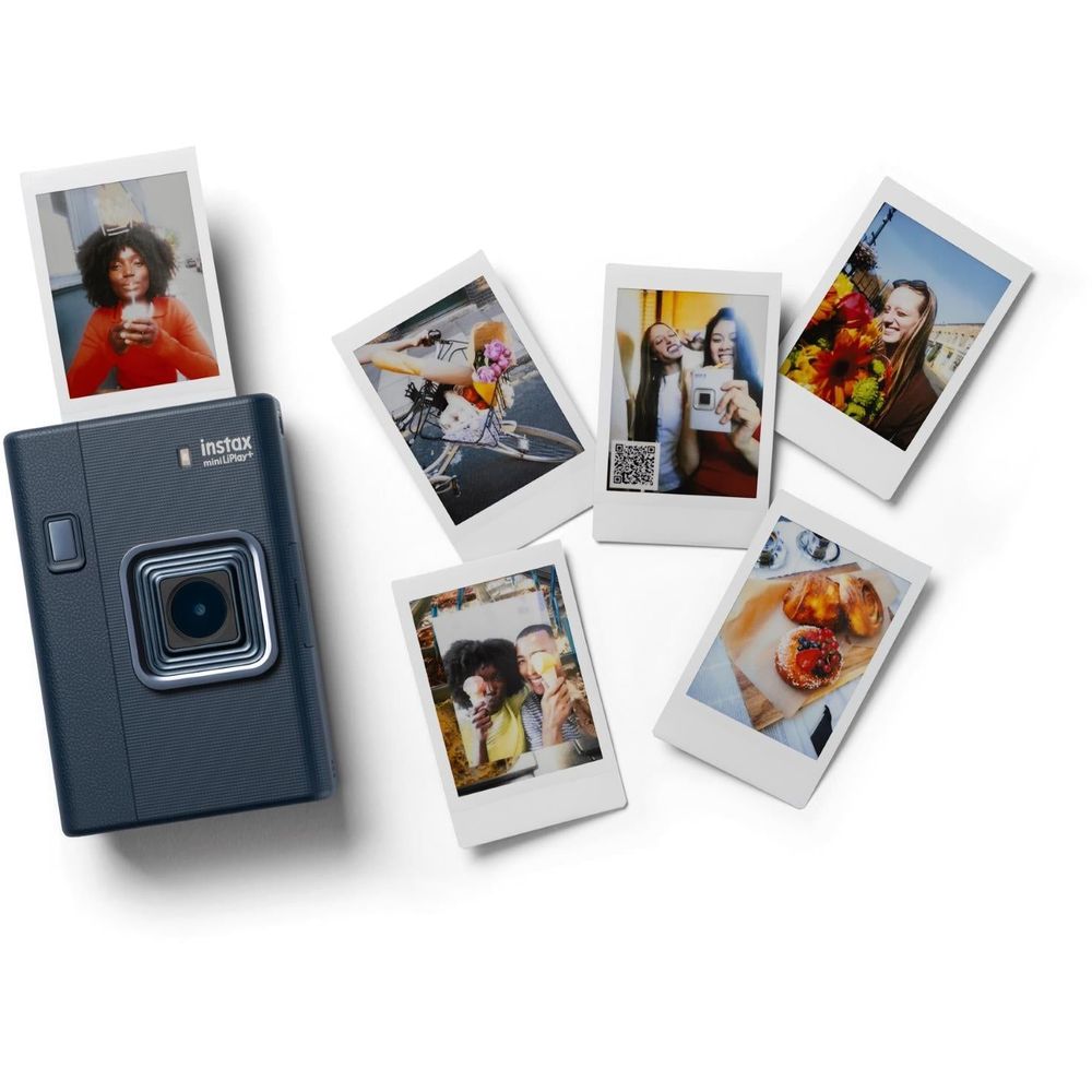 Fujifilm Instax Mini LiPlay+ Instant Camera and Smartphone Printer (Midnight Blue)