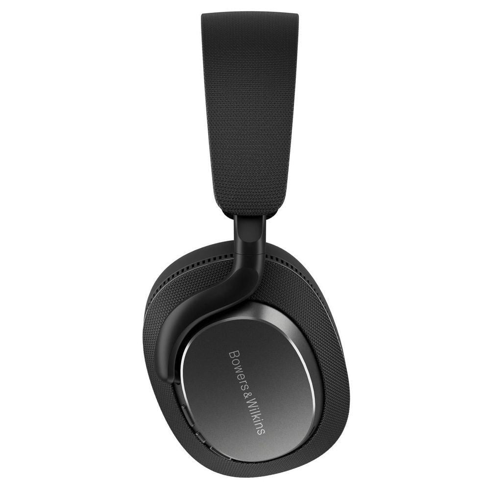 Over-ear headphones with anthracite black headband and circular earcup controls