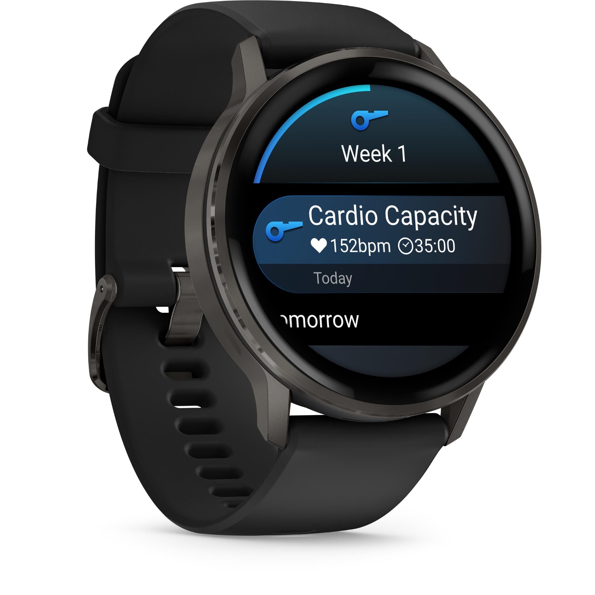 Garmin Venu 4 45mm Smartwatch (Slate with Black Band)