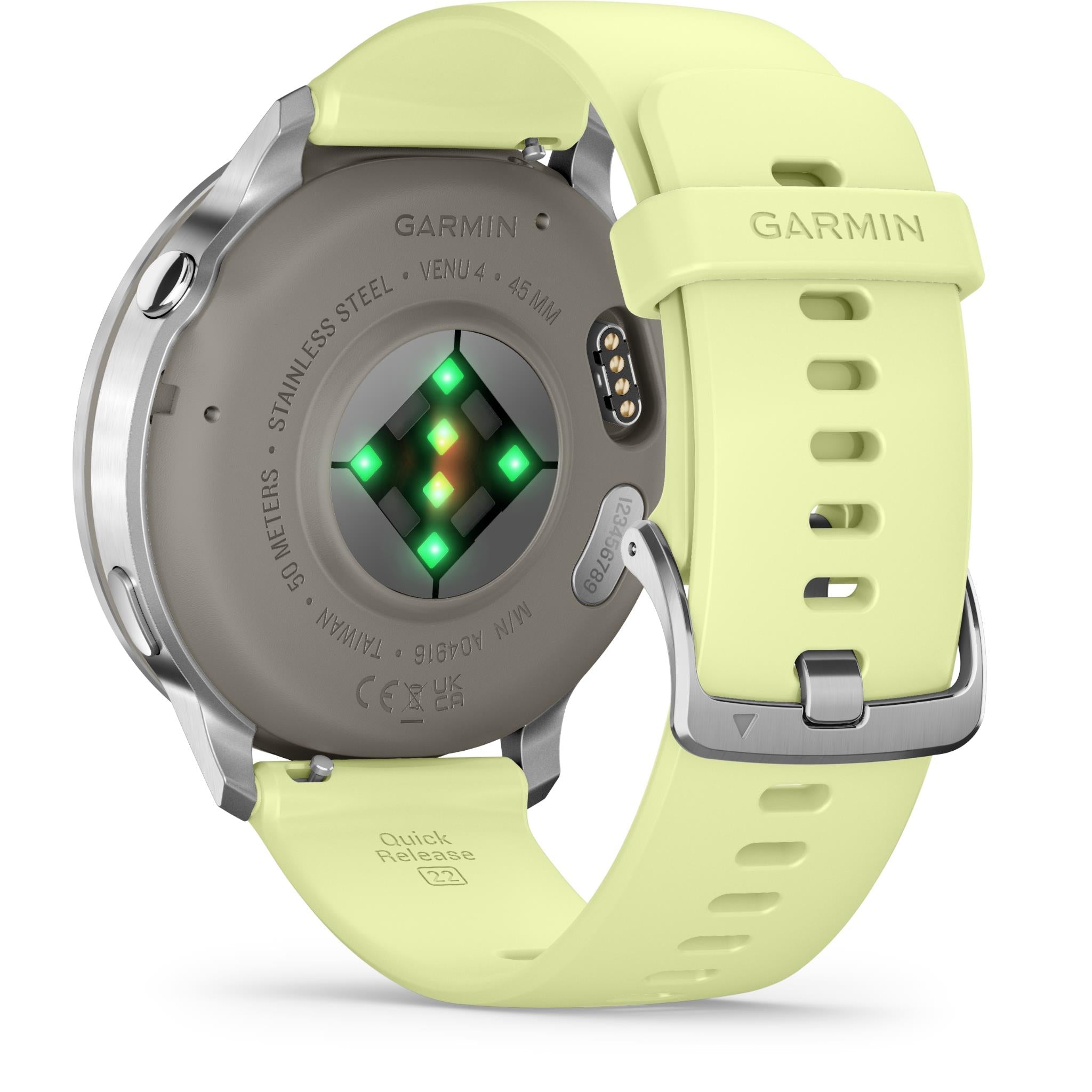 Garmin Venu 4 45mm Smartwatch (Silver with Citron Band)