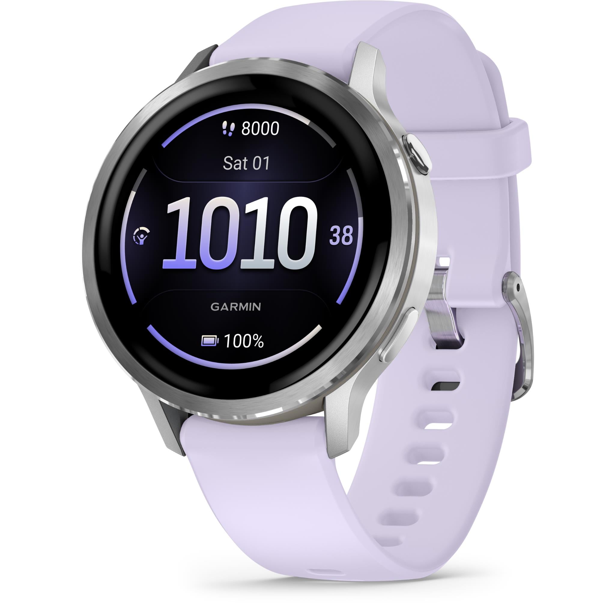 Garmin Venu 4 41mm Smartwatch (Silver with Periwinkle Band)