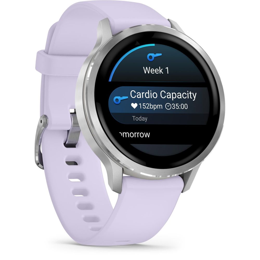 Garmin Venu 4 41mm Smartwatch (Silver with Periwinkle Band)