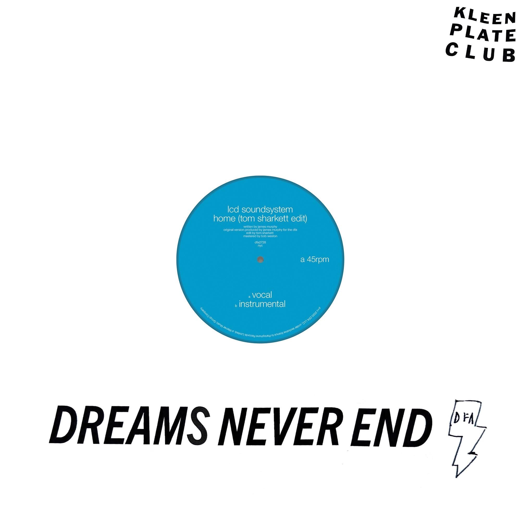 Home (Tom Sharkett Edit) (12 Inch Single Vinyl) - By: Lcd Soundsystem