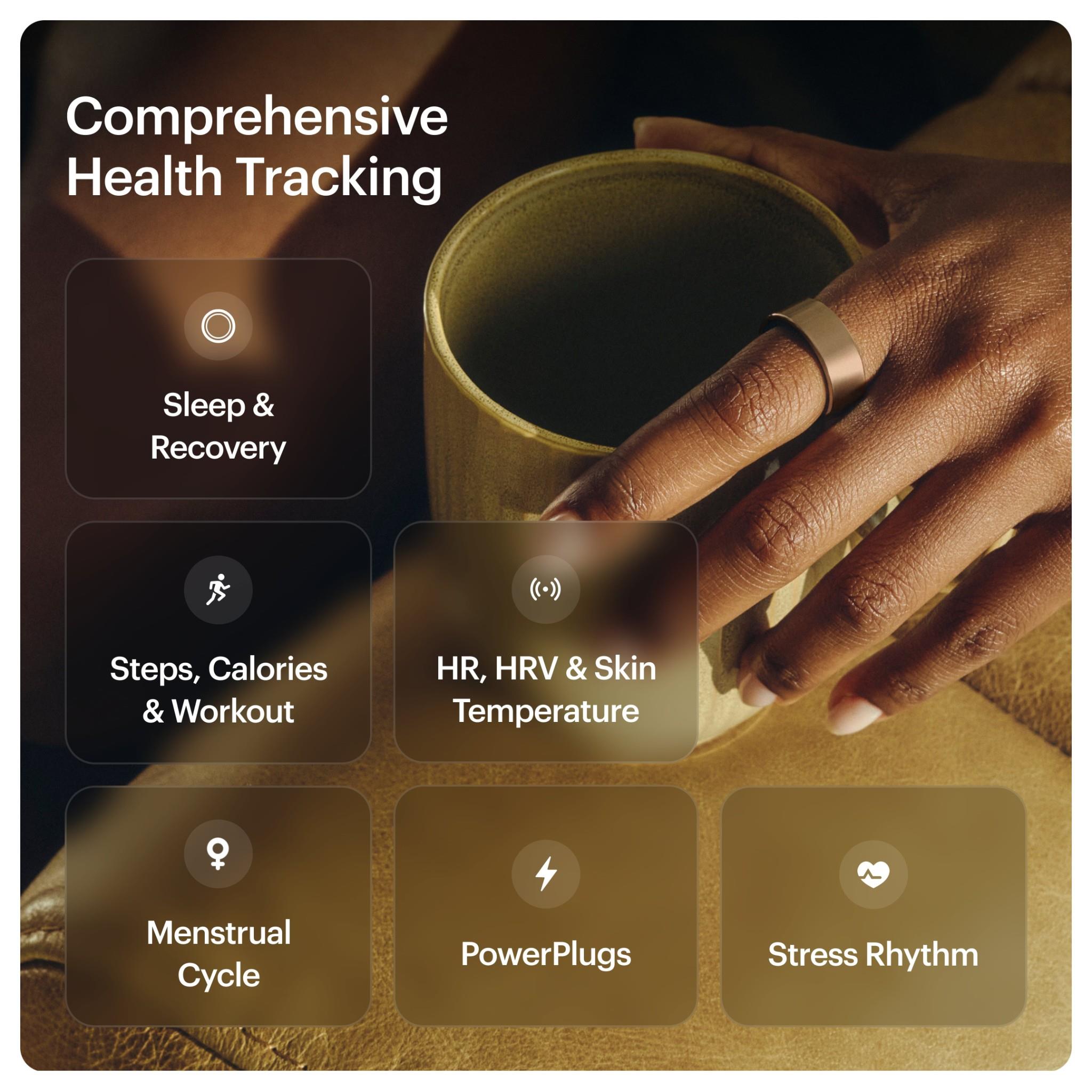 Ultrahuman Ring Air smart ring in rose gold, size 10, image 3 - Smart Rings at Tech Supply Shed NZ