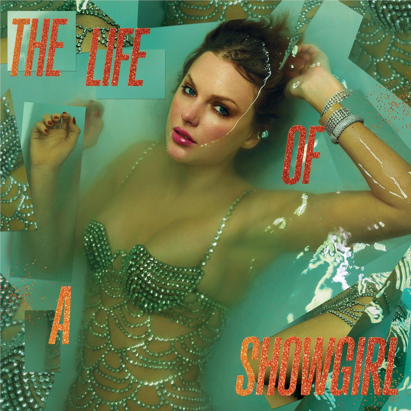 The Life Of A Showgirl (Sweat And Vanilla Perfume Portofino Orange Glitter Vinyl) - By: Taylor Swift
