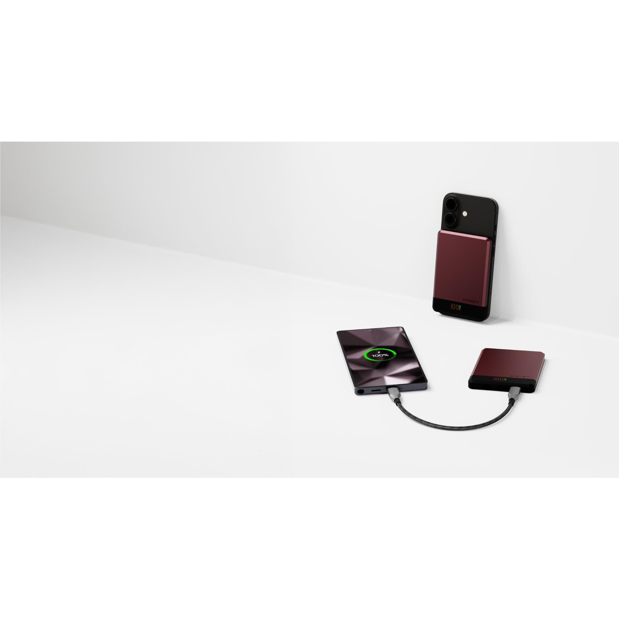Cygnett MagSlim Magnetic Power Bank [5K] (Cherry)