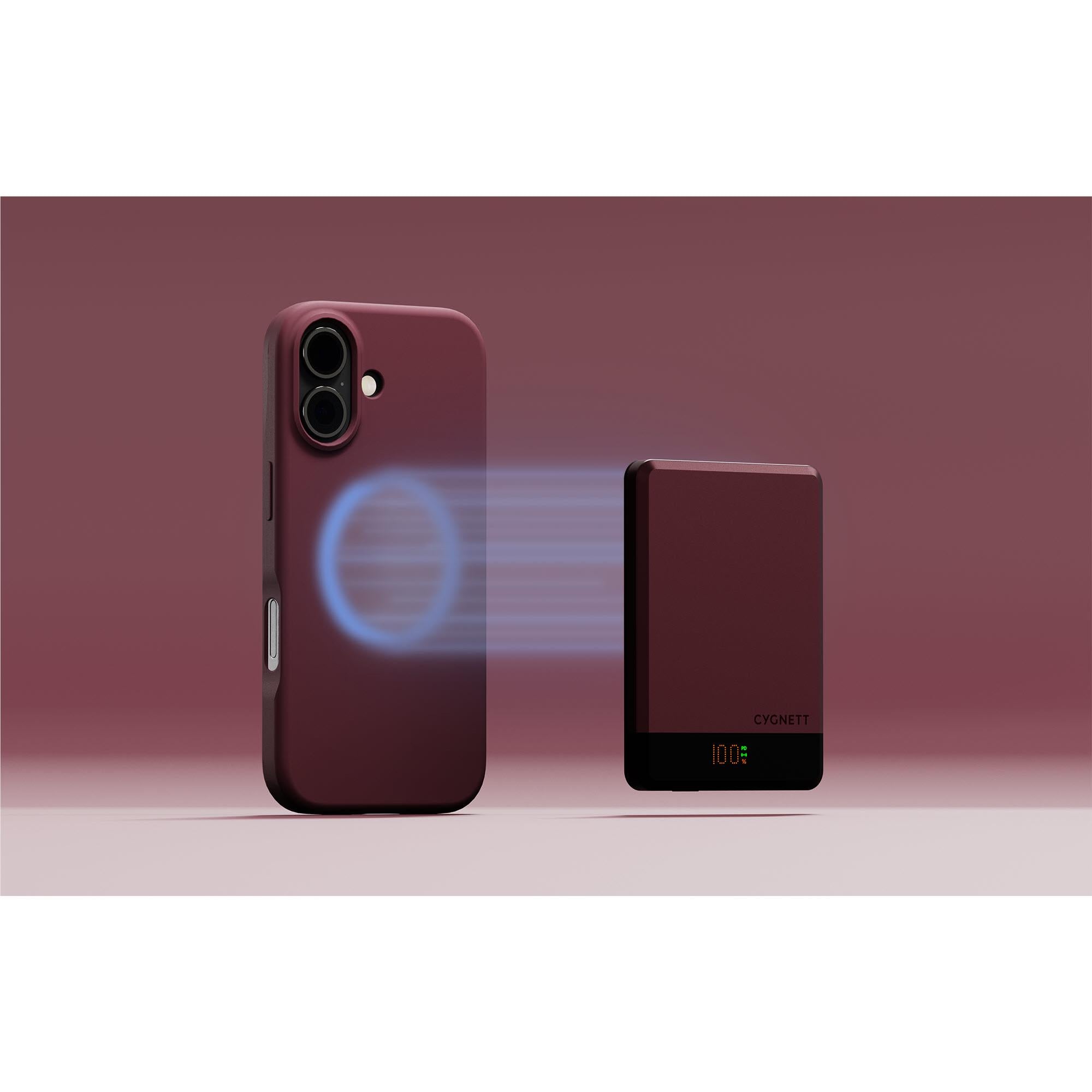 Cygnett MagSlim Magnetic Power Bank [5K] (Cherry)