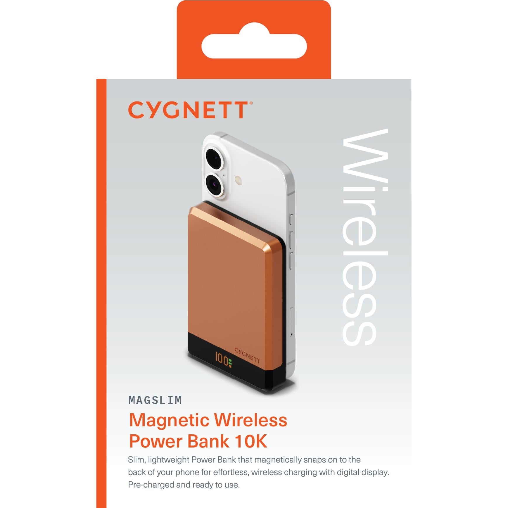 Cygnett MagSlim Magnetic Power Bank [10K] (Copper)