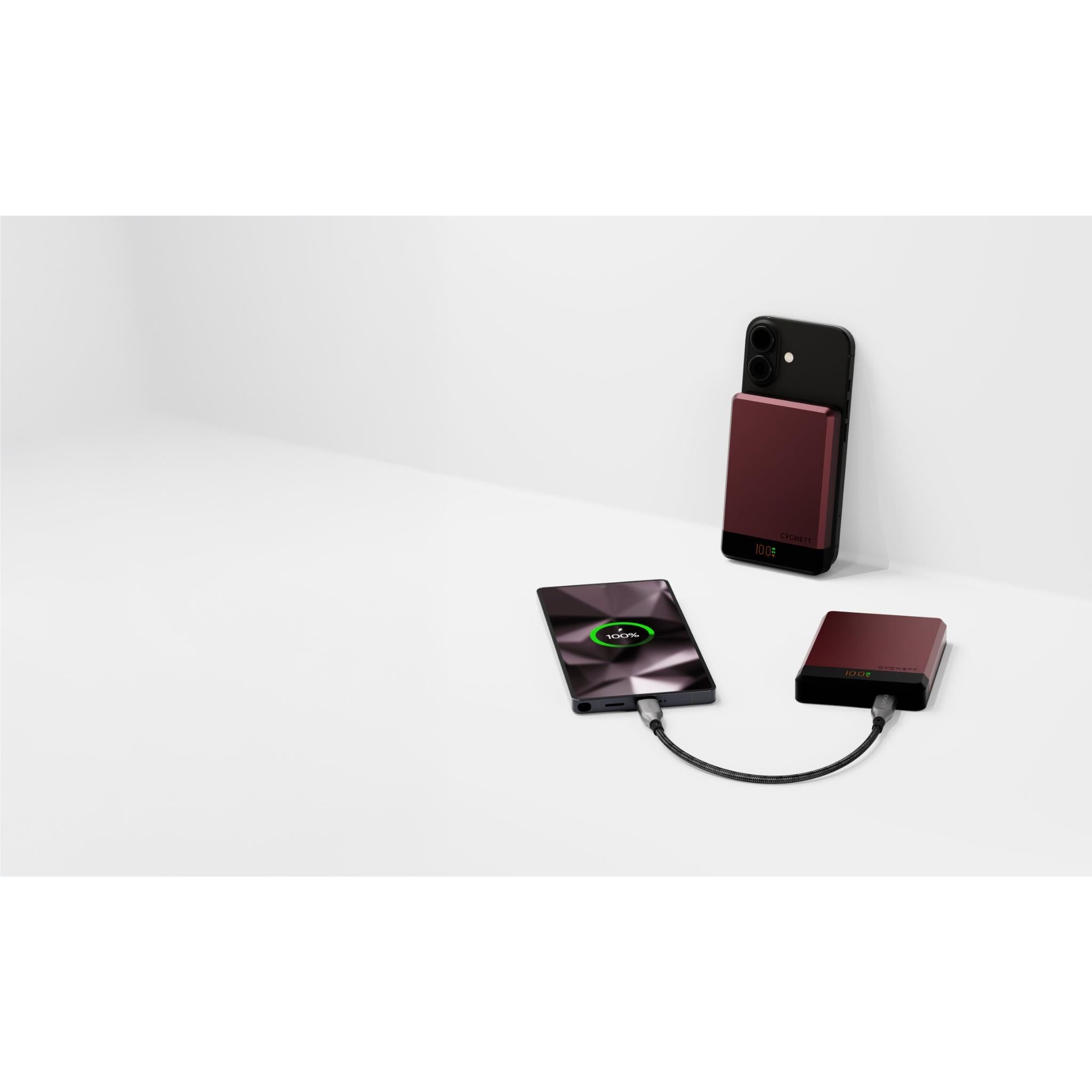 Cygnett MagSlim Magnetic Power Bank [10K] (Cherry)