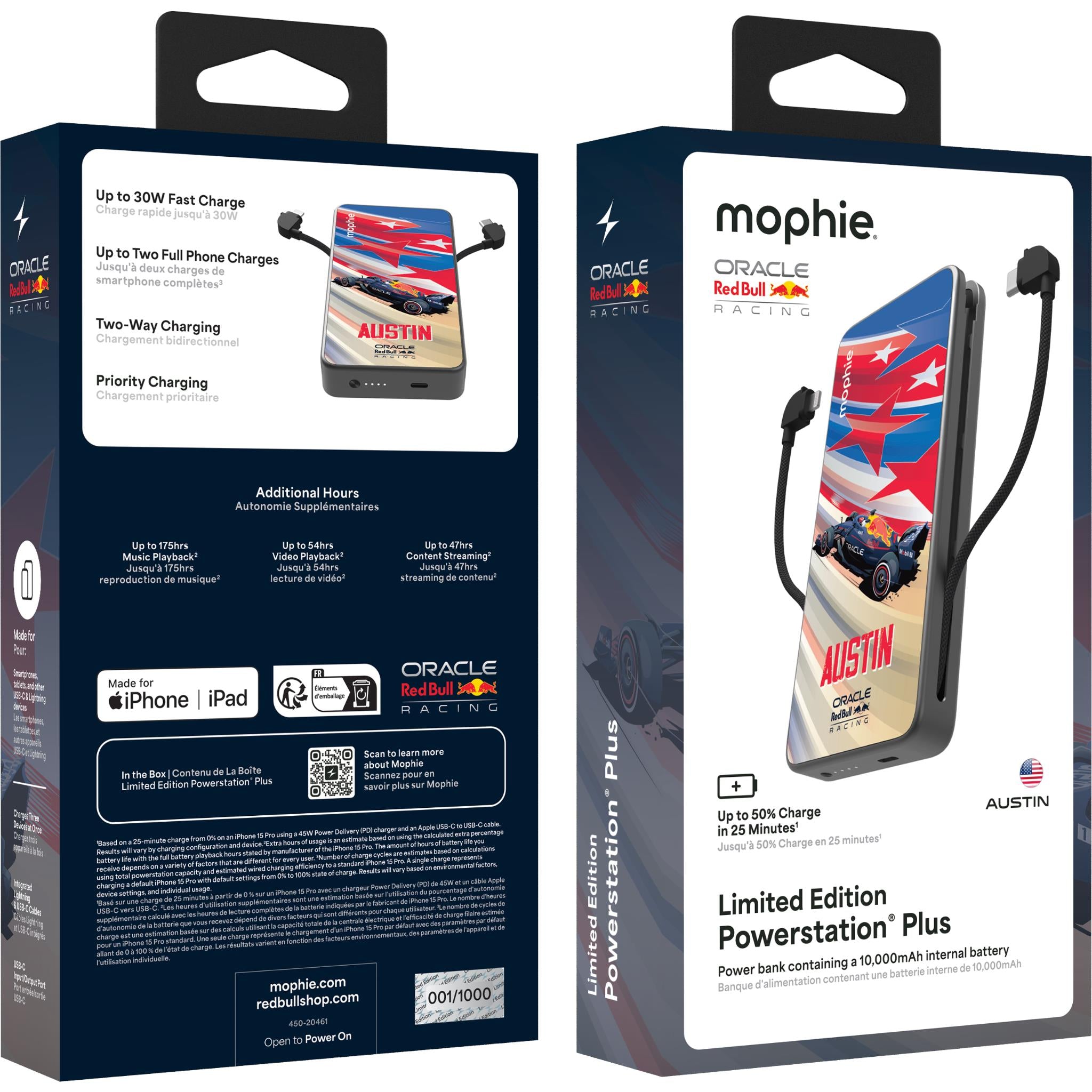 Mophie Powerstation Plus [10K] (Limited Edition Oracle Red Bull Racing - Austin Edition)
