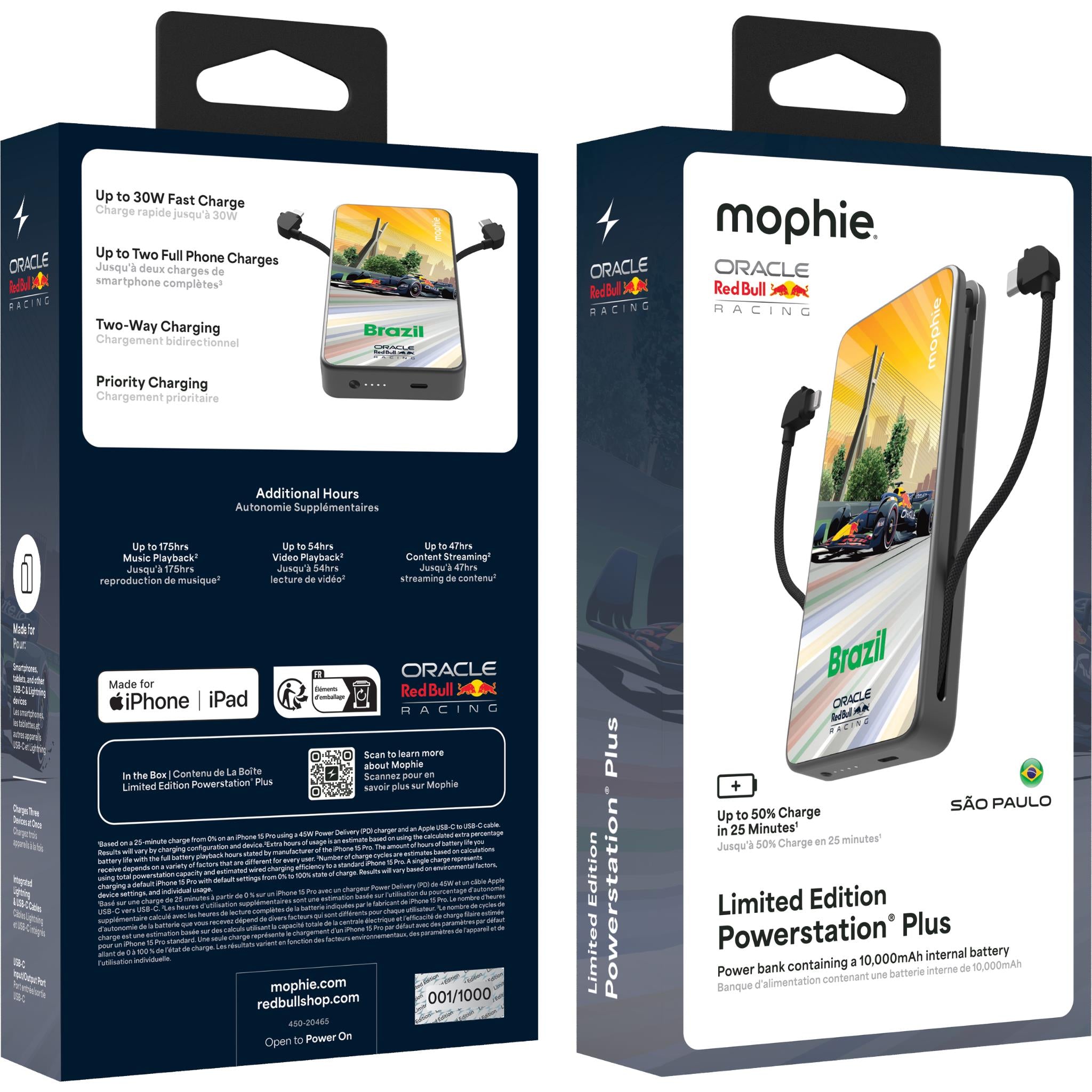 Mophie Powerstation Plus [10K] (Limited Edition Oracle Red Bull Racing - Sao Paulo Brazil Edition)