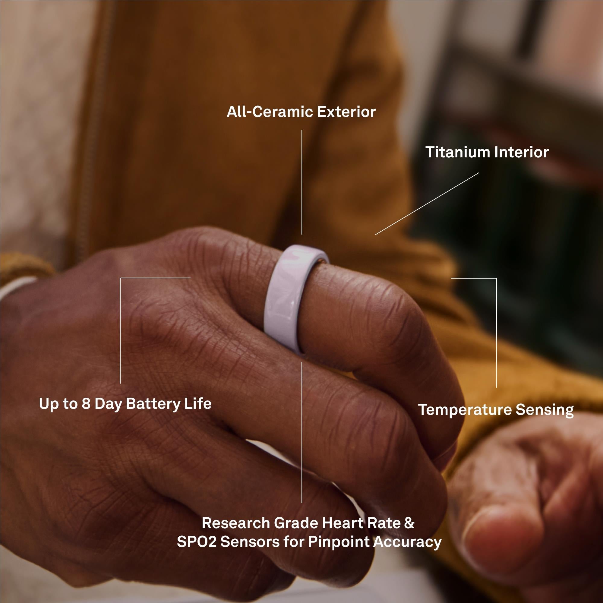 Oura Ring 4 Ceramic [Size 11] (Midnight)