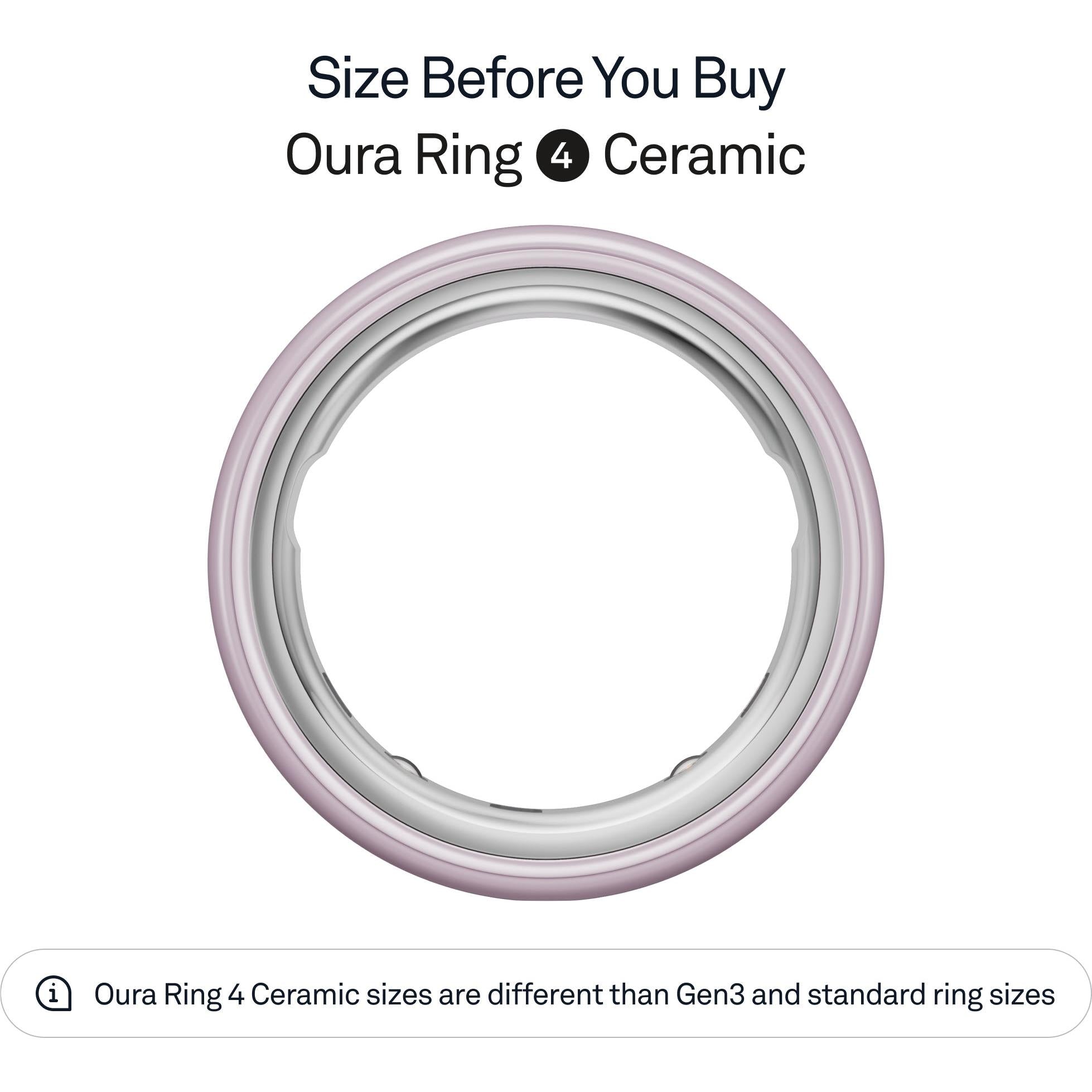 Oura Ring 4 Ceramic [Size 8] (Petal)