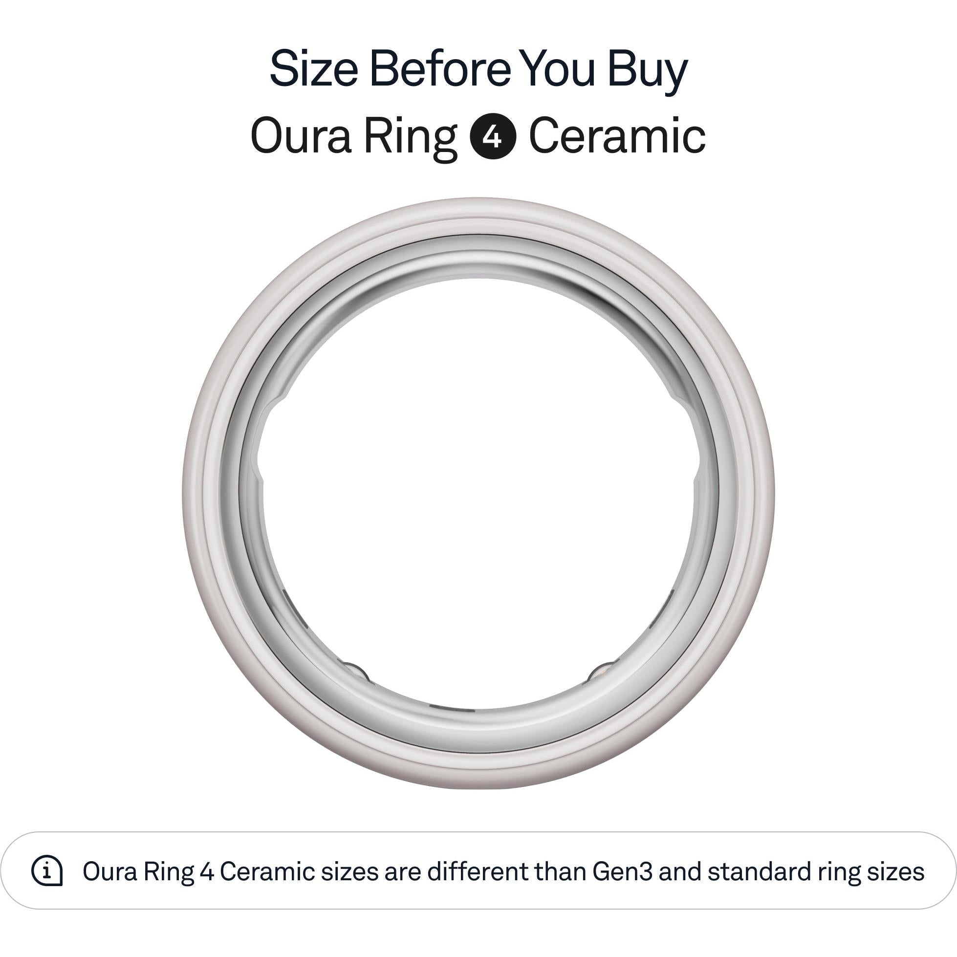 Oura Ring 4 Ceramic [Size 9] (Cloud)