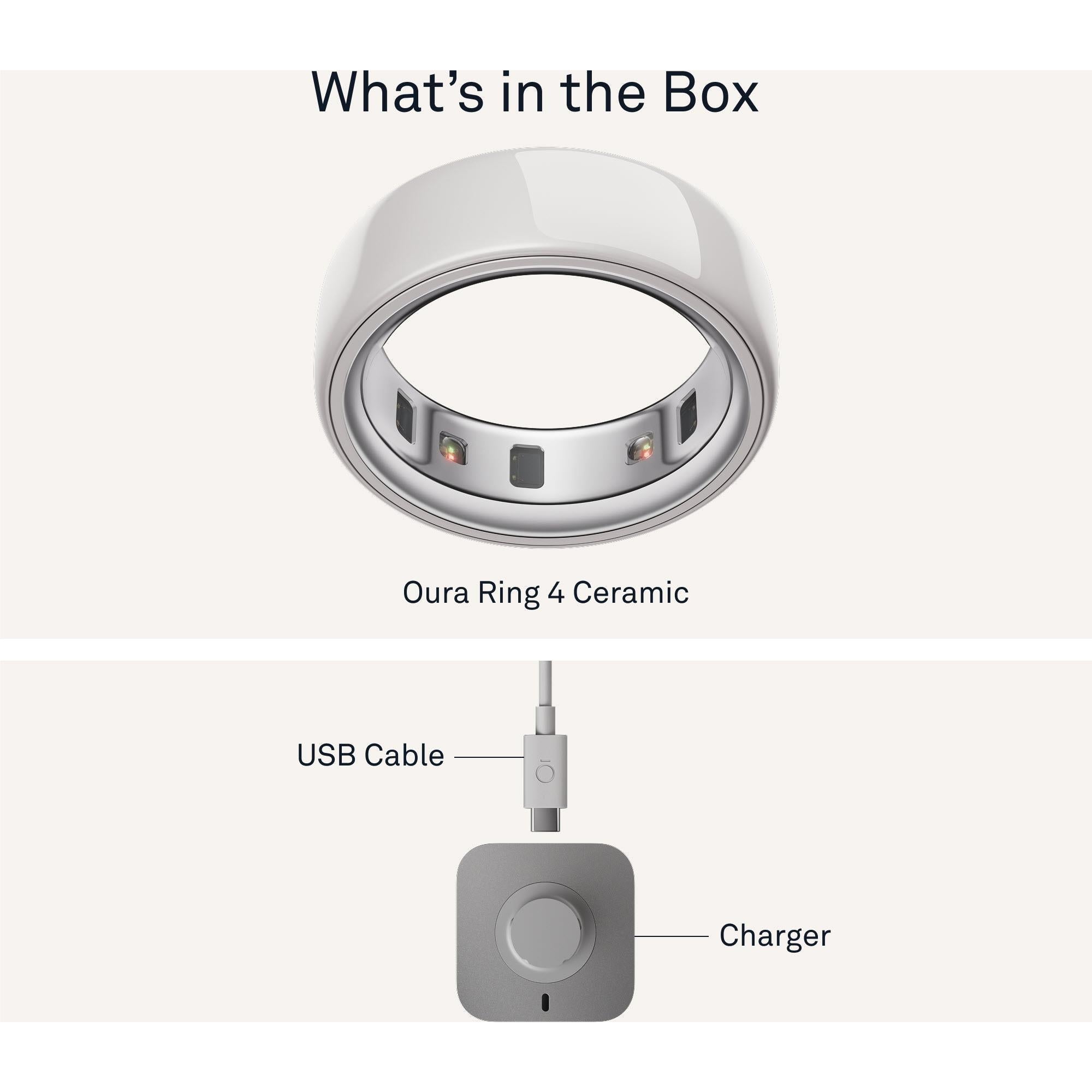 Oura Ring 4 Ceramic [Size 14] (Cloud)