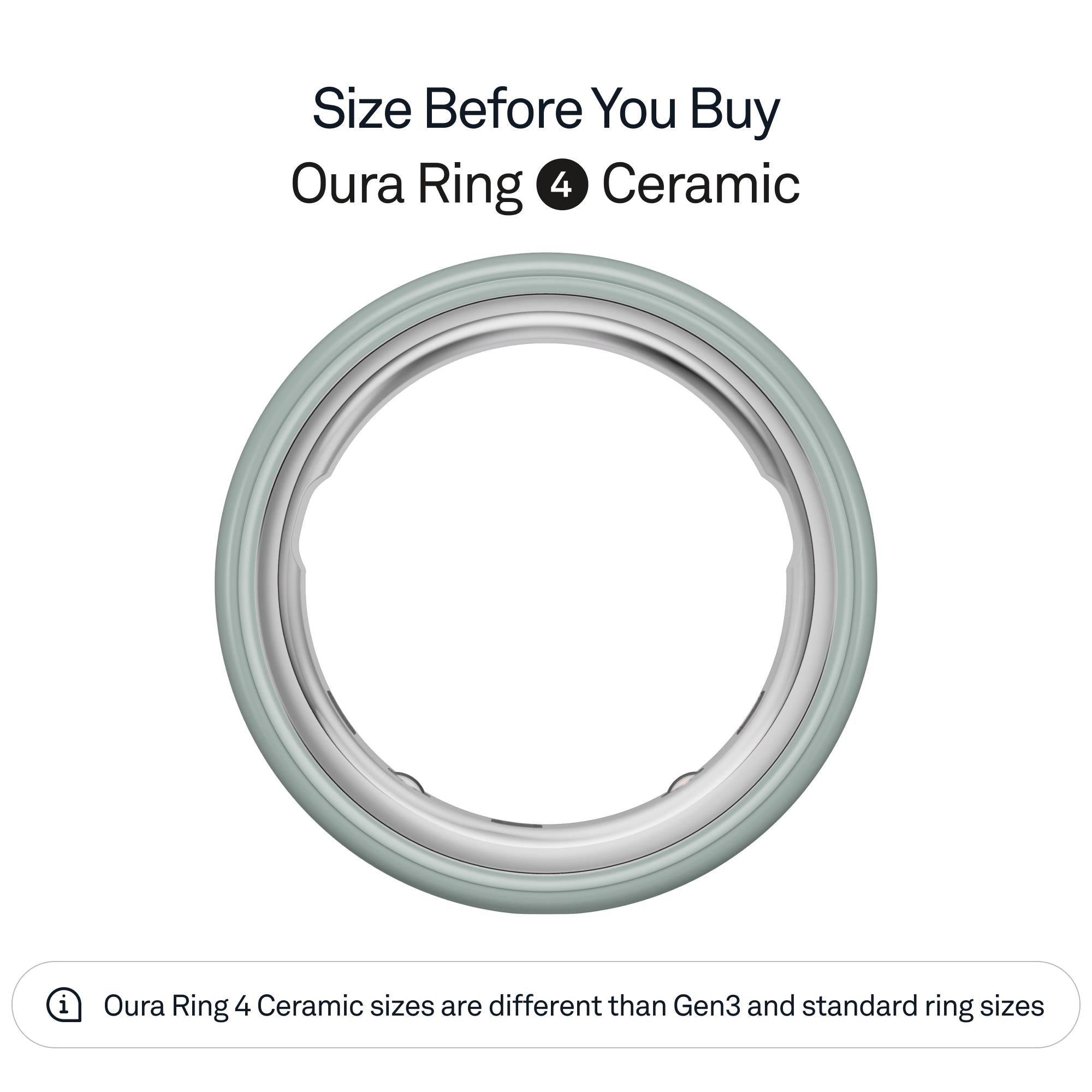 Oura Ring 4 Ceramic [Size 9] (Tide)