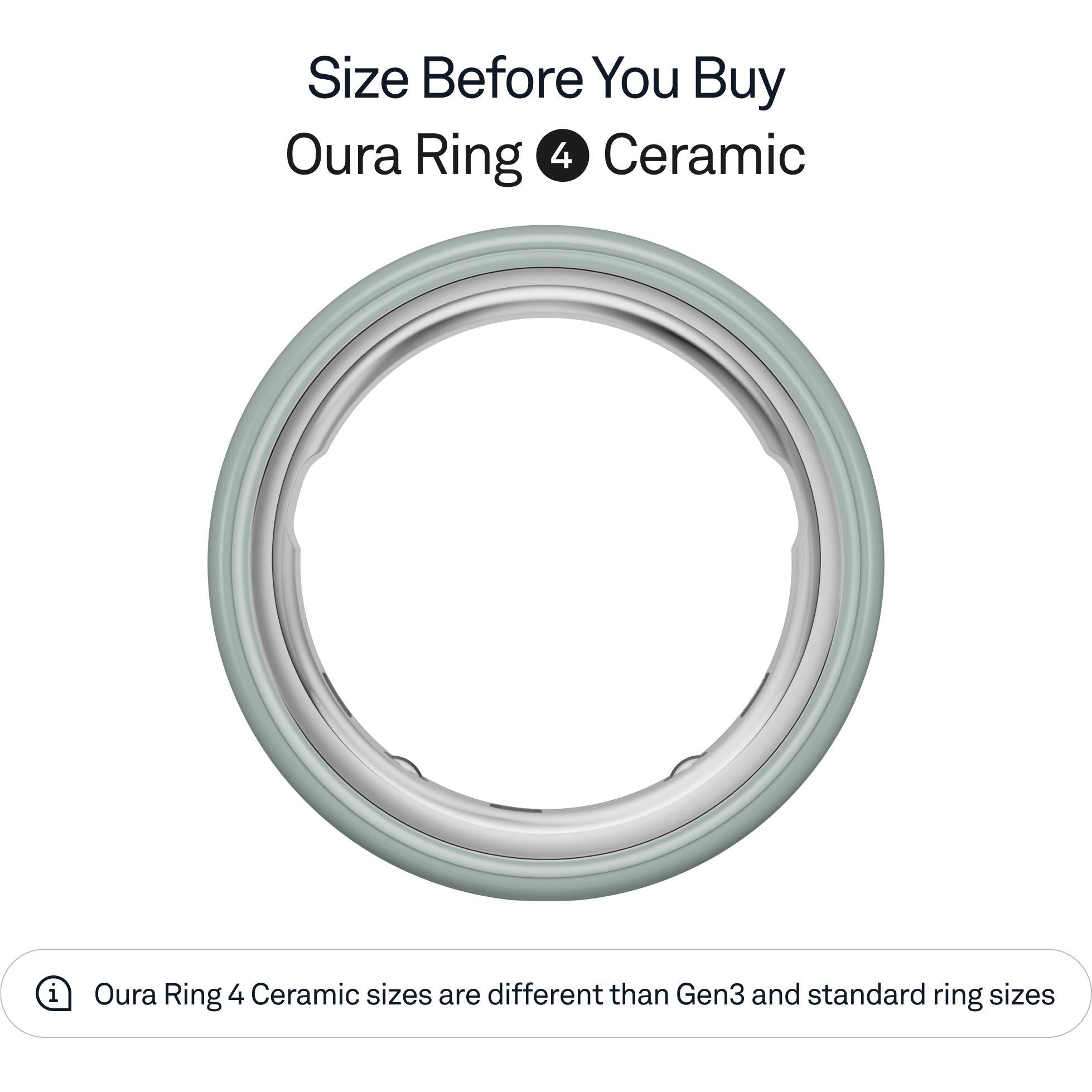 Oura Ring 4 Ceramic [Size 10] (Tide)